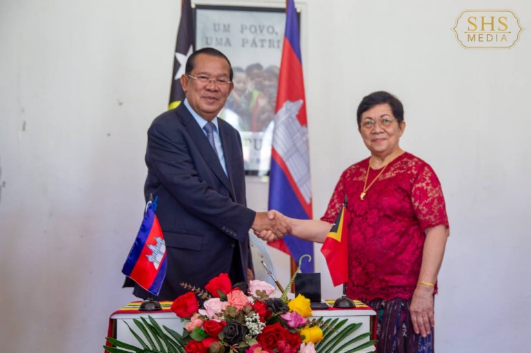 សម្តេច​តេជោ ហ៊ុន សែន អញ្ជើញ​ជួបពិភាក្សា​ការងារ​ជាមួយ លោកជំទាវ Maria Fernanda Lay ប្រធានរដ្ឋសភា​ទីម័​រឡេ​ស្តេ​